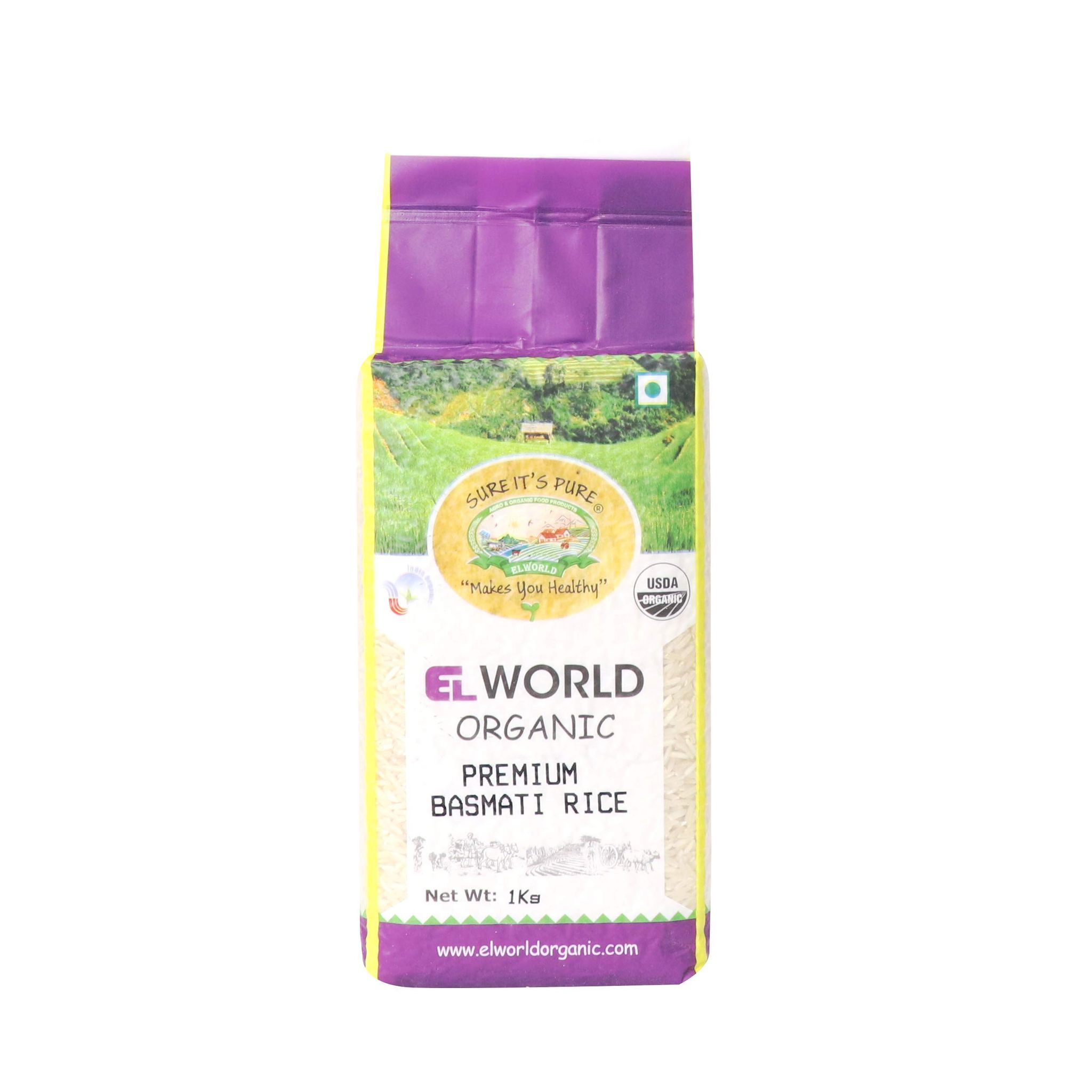 Elworld Agro & Organic Food Products Traditional Basmati Rice 900 GM