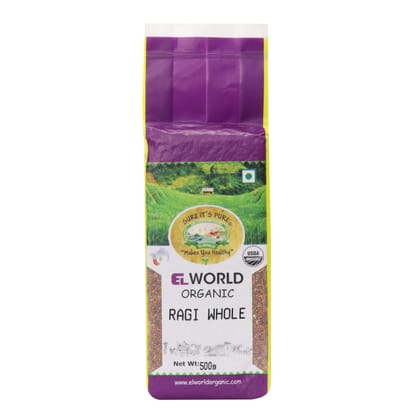 ELWORLD AGRO & ORGANIC FOOD PRODUCTS Ragi Whole- 500G X 10 (Pack of 10) ELWORLD AGRO & ORGANIC FOOD PRODUCTS Ragi Whole- 500G X 10 (Pack of 10)
