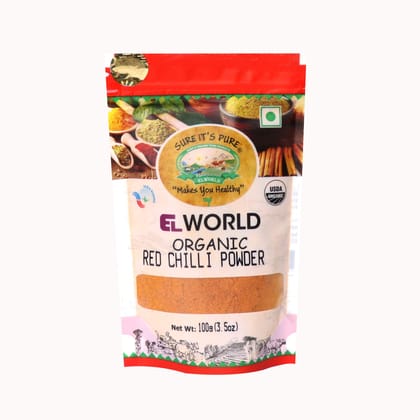 ELWORLD AGRO & ORGANIC FOOD PRODUCTS Red Chilli/Lal Mirch Powder 100 Grams (Pack of 5)