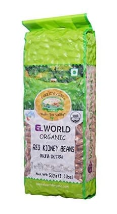 ELWORLD AGRO & ORGANIC FOOD PRODUCTS White Kidney Beans (Rajma Chitra)- 450 G (Pack of 4)