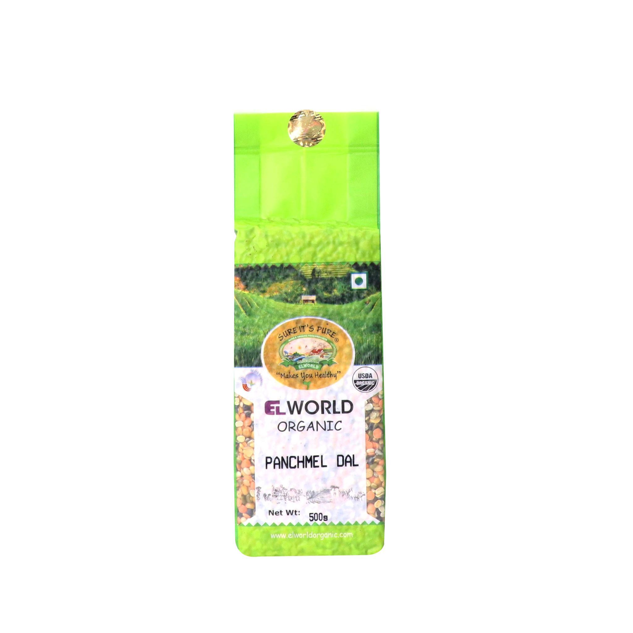 Elworld Agro & Organic Food Products Panchmel/Mix Dal - 500G (Pack of 3)