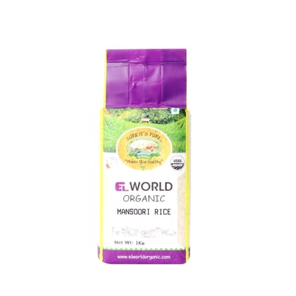 Elworld Agro & Organic Food Products Sona Masoori Rice 1Kg (Pack of 5)