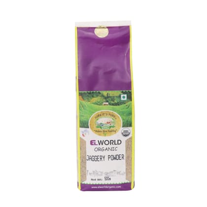 Elworld Agro & Organic Food Products Jaggery Powder- 500G (Pack of 10)