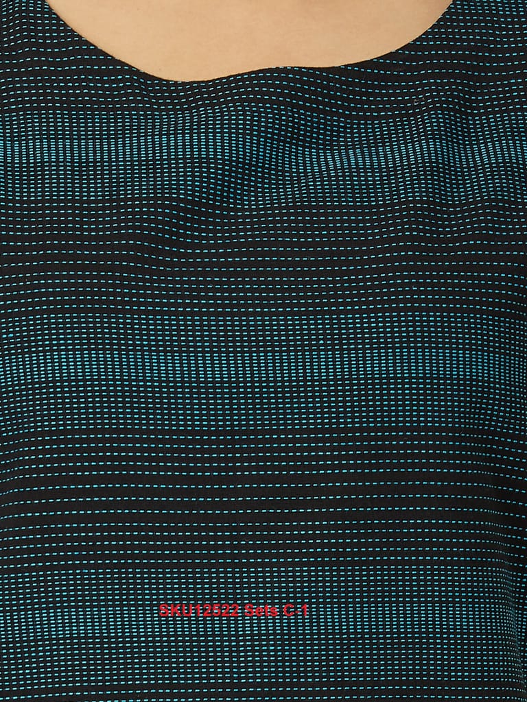 2 Layered Top in Weaved Fabric with Matching Bottom (12522)