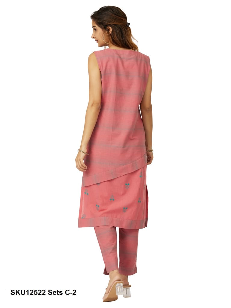 2 Layered Top in Weaved Fabric with Matching Bottom (12522)