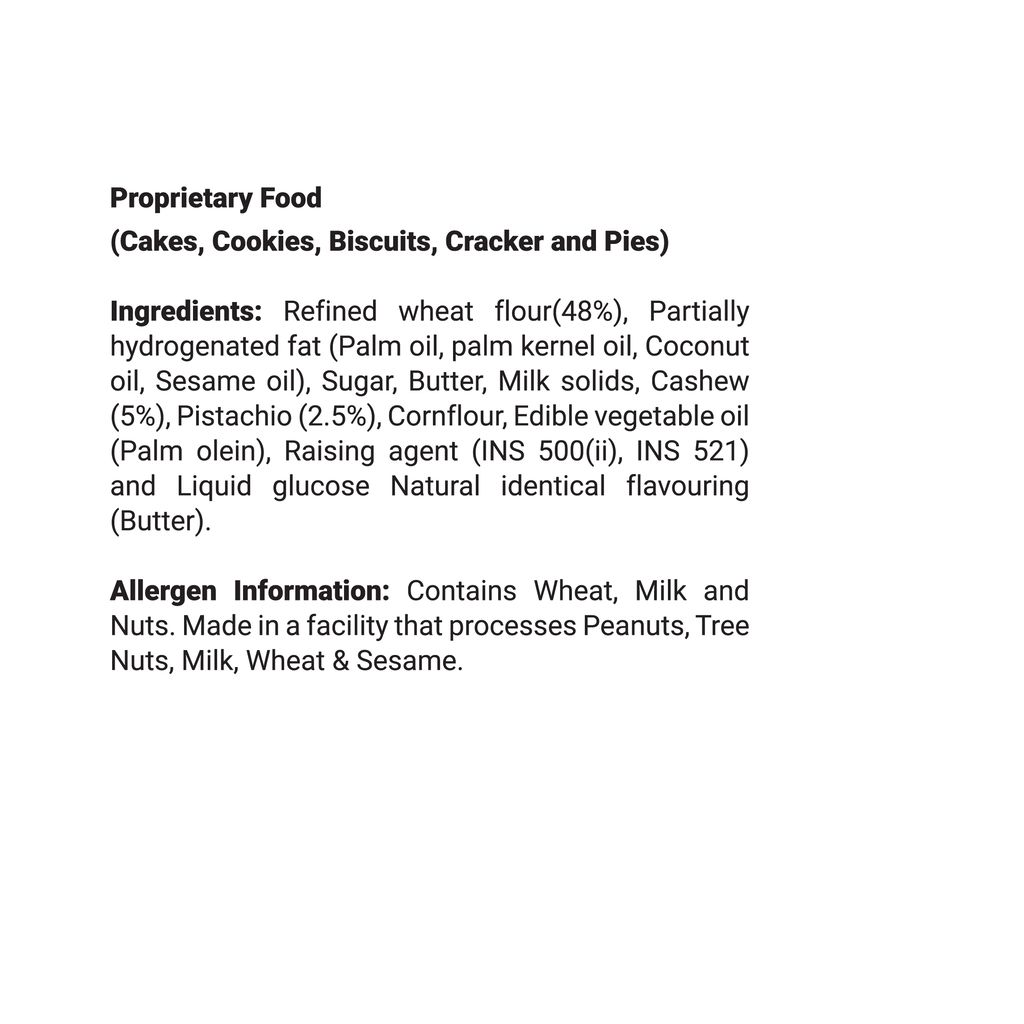 Lal Sweets Kaju Pista Cookies 320g (Pack Of 1) || Made With Fresh Cashew Nuts and Pistachio || Indian Traditional Biscotti || No Added Coloring Agent || Crunchy and Delicious Pistachio Cookies || Fresh Tea Time Snack