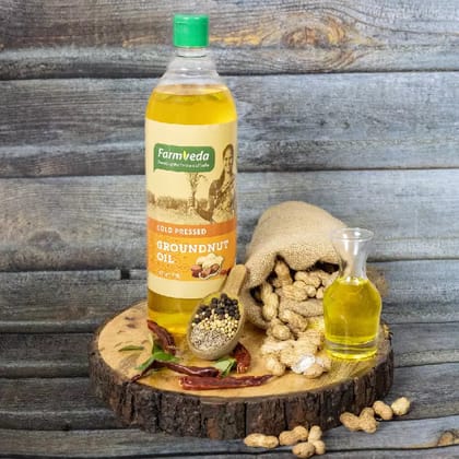 Cold Pressed Groundnut Oil - Impeccable Flavor, 1Ltr