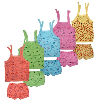 Honey Baby Jhabala Top with Bottom Shorts (Pack of 5)