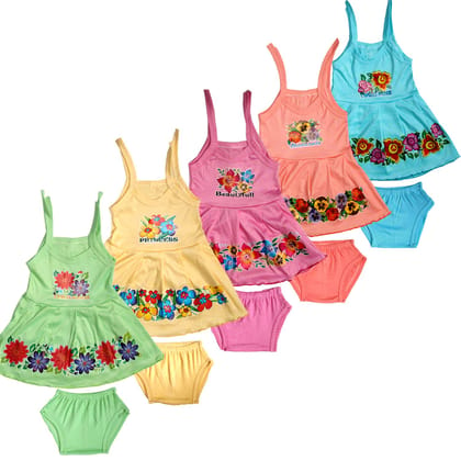 Honey Baby Frock with Brief HB51(Combo of 5pcs)