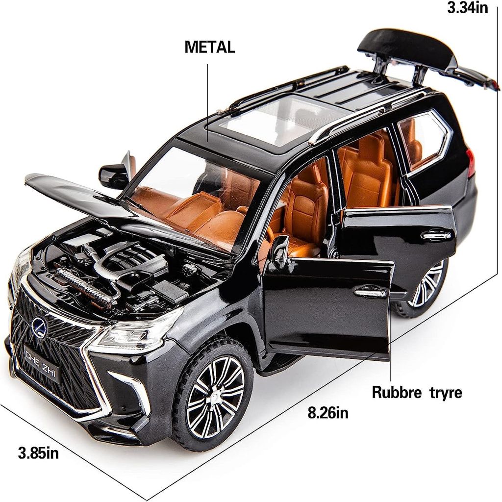 KTRS ENTERPRISE 1:24 Lexus 570 Off-Road in Luxury SUV Model Car, Zinc Alloy Pull Back Toy Car with Sound and Light for Kids Boy Girl Gift - Toys and Games | Buy online on ZillyBuy