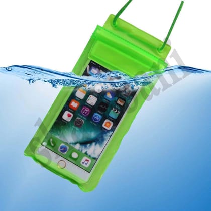Three Layers Waterproof Sealed Transparent Rubber Mobile Bag Cover for Protection in rain & Swimming Fits for Any Android and iPhone Universal Size Mobile Phone (Random Color)