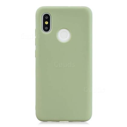 Soft Silicone Phone Case for Xiaomi Mi 8 - Pea Green