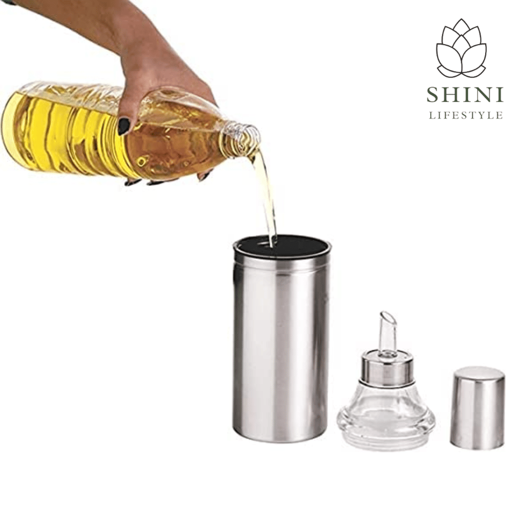 SHINI LIFESTYLE Stainless Steel Oil Dispenser/Oil Bottle/Oil Container/Oil Pourer/ Vinegar Bottle/Olive Oil Bottle/ Oil Can-750ML