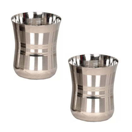 SHINI LIFESTYLE (Pack of 2) LASSI Glass, JAMBO RBT, Curve design Glass Set Water/Juice Glass