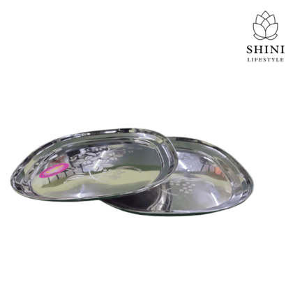 SHINI LIFESTYLE Plates for dining, floral design, Laser design,13 inch Dinner Plate (Pack of 2)