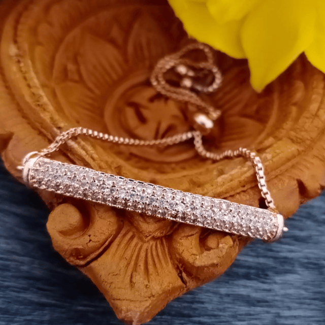 Buy Luckily Clover Rose Gold Plated Sterling Silver Adjustable Bracelet by  Mannash™ Jewellery