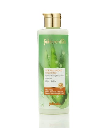 Fabessentials Aloe Vera Avocado Conditioner | Hydration Boosting & Frizz Control | Replenishes Dull Lifeless Strands & Restores Hydration | Protects against Humidity - 250 ml