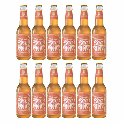 Coolberg Peach Non Alcoholic Beer 330ml Glass Bottle - Pack of 12 (330ml x 12)