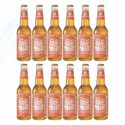 Coolberg Peach Non Alcoholic Beer 330ml Glass Bottle - Pack of 12 (330ml x 12)