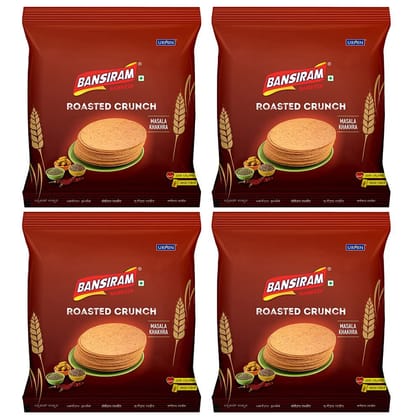 Bansiram Roasted Crunch Masala Khakhra (Set of 4 - Each 180g) - 720g