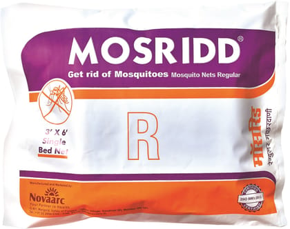 MOSRIDD Polyester Adults Washable MOSQUITO NET-SINGLE BED-LDPE Mosquito Net-Reguler