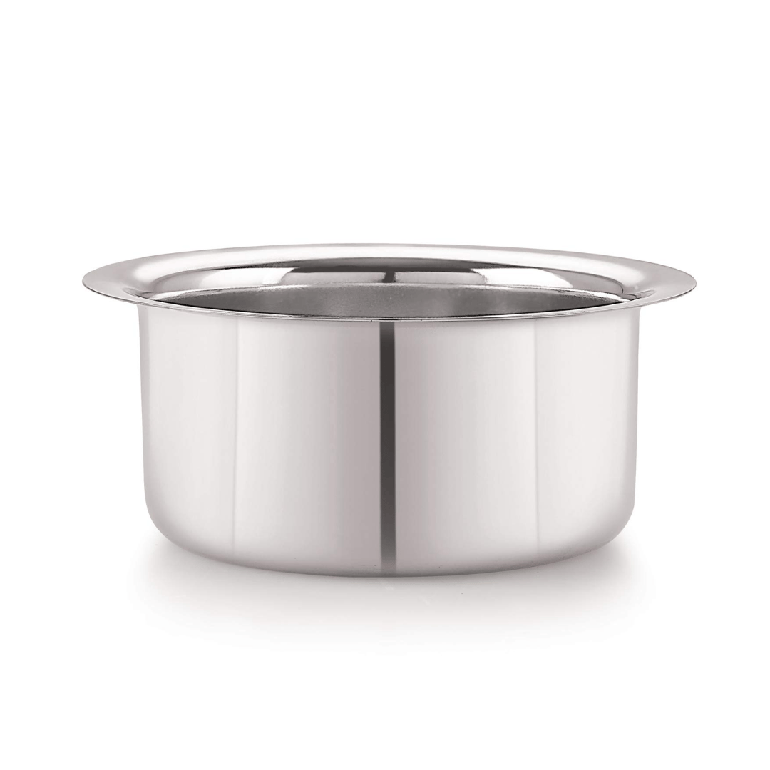SHINI LIFESTYLE Stainless Steel Bhagona, Patila, Tope, Pateli, Milk Pot 19 cm diameter 2.5 L capacity