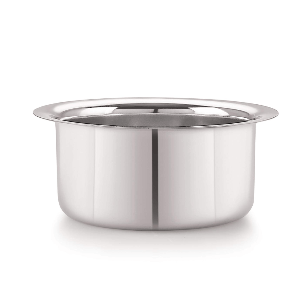 SHINI LIFESTYLE Stainless Steel Bhagona, Patila, Tope, Pateli, Milk Pot 18 cm diameter 1 L capacity