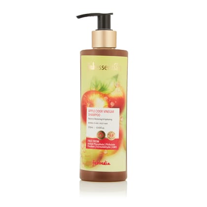 Fabessentials Apple Cider Vinegar Shampoo | enriched with Avacado Oil | made with Certified Organic Ingredients | Balance Restoring & Hydrating Shampoo | PH 5.5| for Normal to Dry, Frizzy Hair - 250 ml