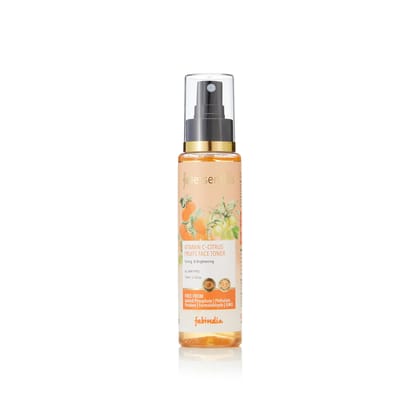 Fabessentials Vitamin C Citrus Fruits Face Toner | with Lactic Acid & Glycolic Acid | for Toning & Brightening | Locks Open Pores to Prime & Prep Skin to Receive & Retain Moisture - 110 ml