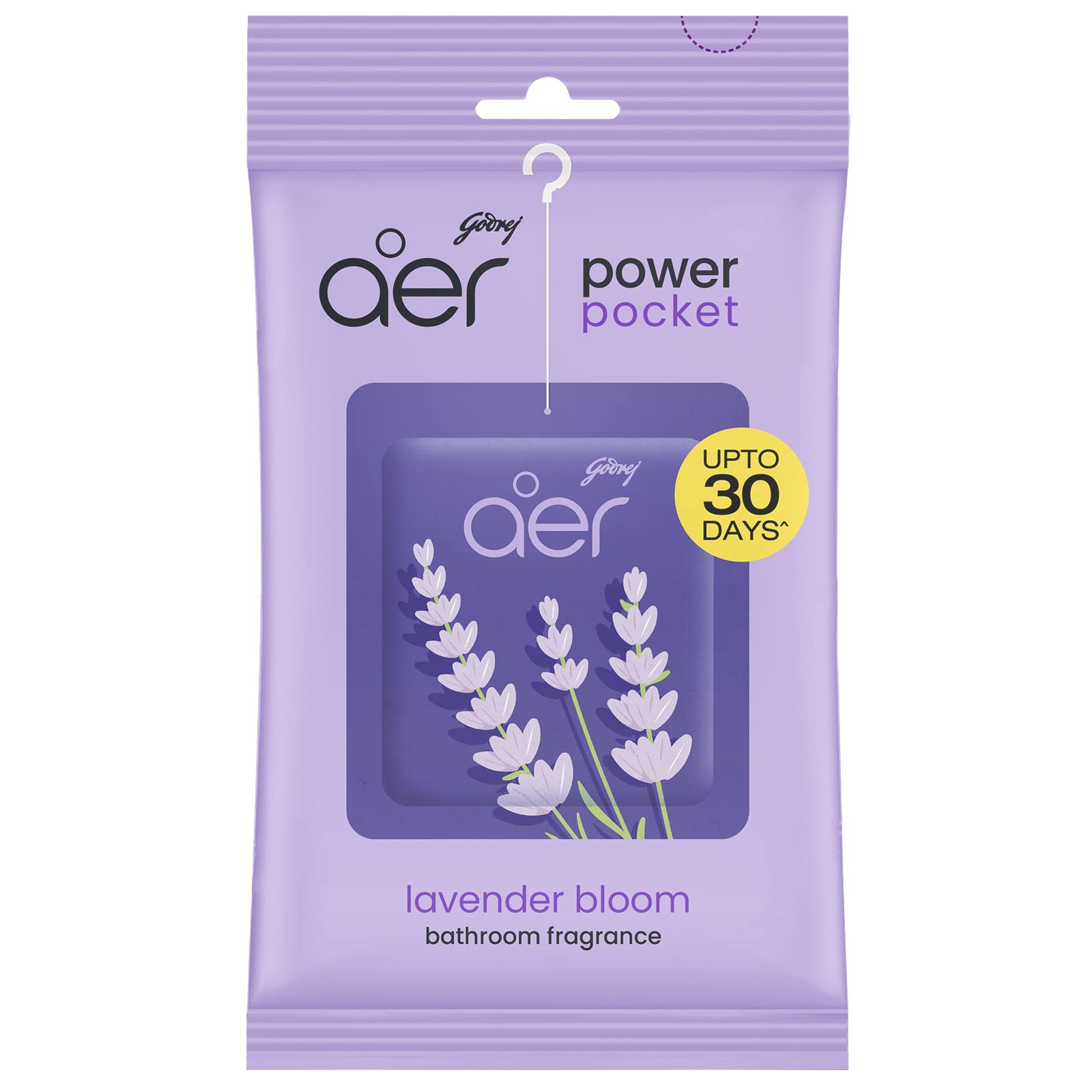 Godrej aer Power Pocket | Bathroom freshener � Lavender Bloom (10g) | Lasts up to 30 days | Toilet freshener