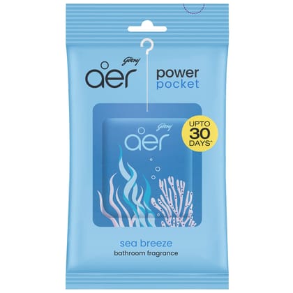 Godrej aer Power Pocket | Bathroom freshener Sea Breeze (10g) | Lasts up to 30 days | Toilet freshener 1 Pcs Godrej aer Power Pocket | Bathroom freshener Sea Breeze (10g) | Lasts up to 30 days | Toilet freshener 1 Pcs