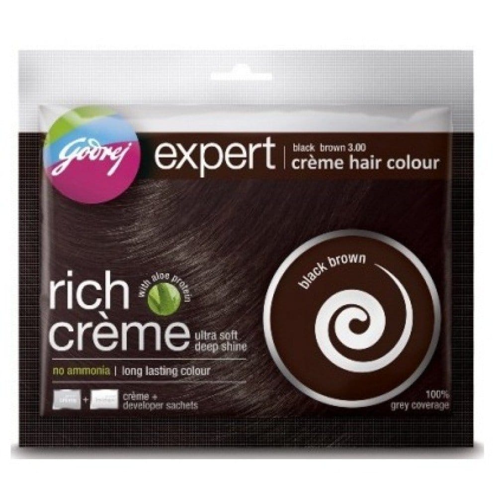Godrej Ezee Rich Crame Hair Colour, 640g (Pack of 4) - Black Brown 3.00