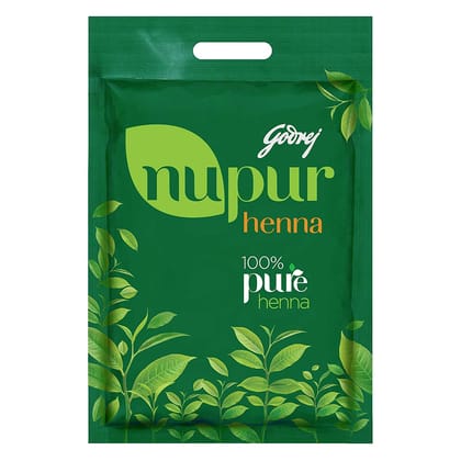 Godrej Nupur 100% Pure Henna Powder for Hair Colour (Mehandi) | for Hair, Hands & Feet (400g)