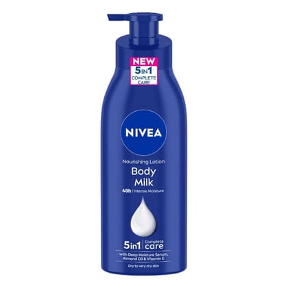 Nivea Body Lotion For Very Dry Skin, Nourishing Body Milk With 2X Almond Oil For 48H Moisturization, For Men & Women, 400ml