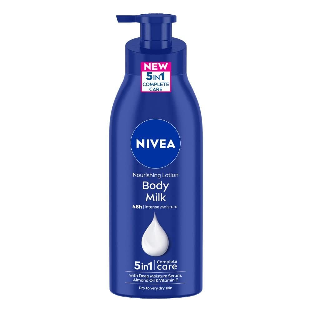 Nivea Body Lotion For Very Dry Skin, Nourishing Body Milk With 2X Almond Oil For 48H Moisturization, For Men & Women, 400ml