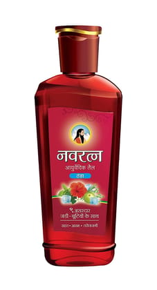 Navratna Ayurvedic Cool Oil |Power of 9 Ayurvedic Herbs | Relieves Headache, Fatigue, Sleeplessness and Tension, 500ml