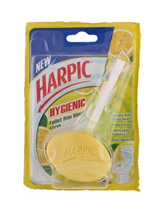 Harpic Hygienic Toilet Cleaner Rim Block, Citrus - 26 g