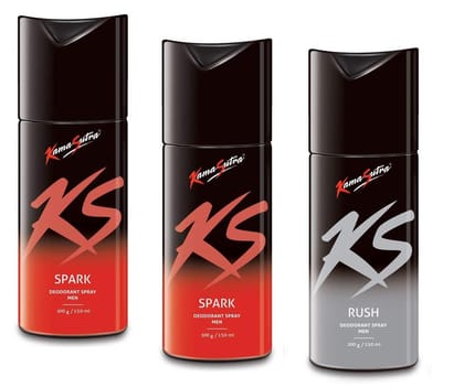 KamaSutra Deodorants 150ml for Men's - (Spark2-Rush) - (Pack of 2)
