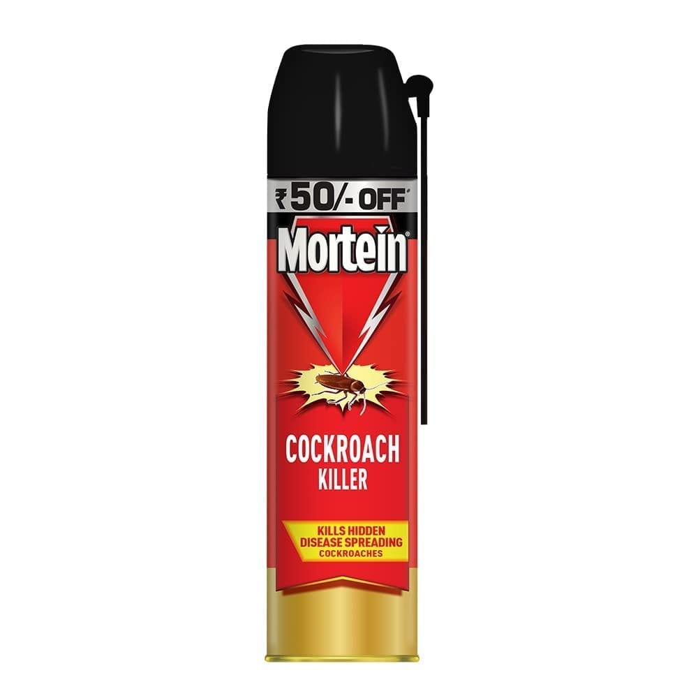 Mortein Cockroach Killer Spray, Crawling insect killer with Deep-Reach Nozzle, 400Ml | Fresh Fragrance | 100% Kill Guarantee