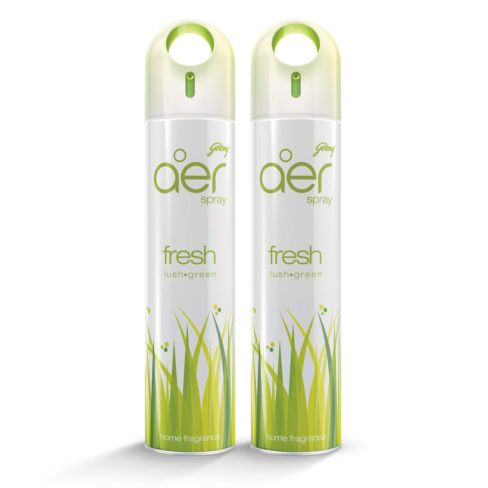 Godrej aer Spray | Room Freshener for Home & Office - Fresh Lush Green | Pack of 2 (220 ml each)| Long-Lasting Fragrance