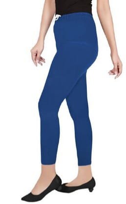 Slim Fit Free Size Churidaar Ruby Cut Leggings for Women and Girls - Royal Blue