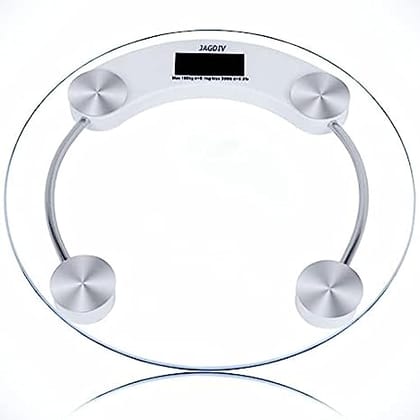 Round -Transparent Digital Glass Weighing Scale For Human Health & Personal Weighing Scale For Home Use (Weight Machine Type: Electronic) (Material:Heavy Tempered Glass) (Capacity 180 KG)