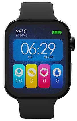 RD X-20 Bluetooth Calling Smartwatch,1.93" TFT Touchscreen Sports Smartwatch with Heart Rate and SpO2 Sensor, Multi-Sports Mode, IP67 Waterproof, Customisable Watch Faces (Black)