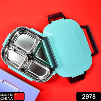Store4hope Lunch Box for Kids and Adults, Stainless Steel Lunch Box with 4 Compartments.