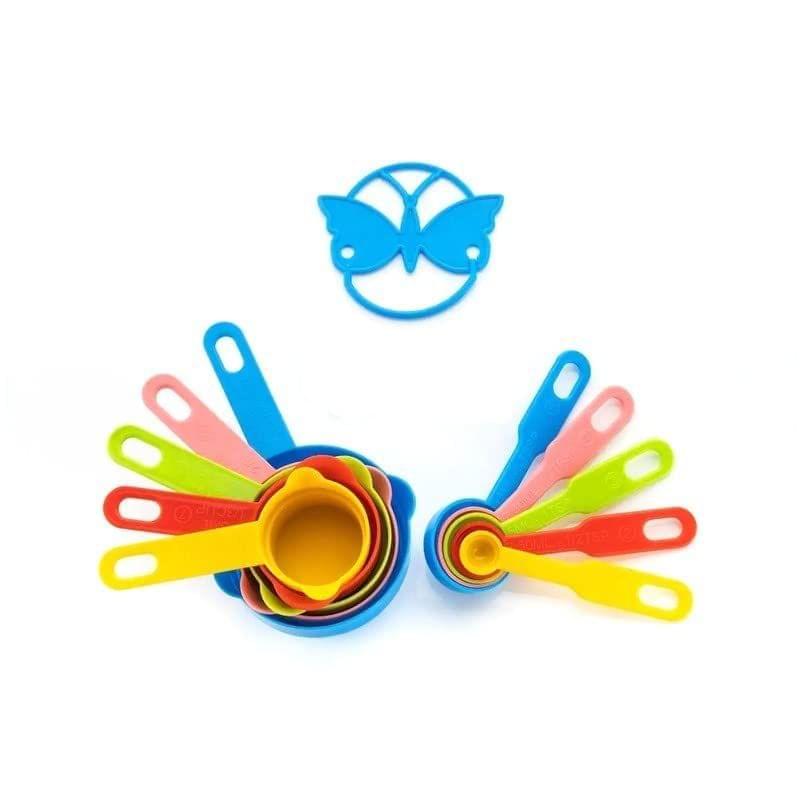 Store4Hope 10Pcs Plastic Measuring Spoons and Cups Set for Home Kitchen Cooking.