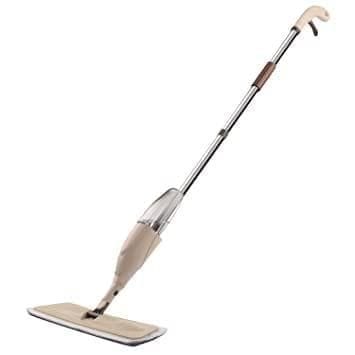 Easy Floor Mop with Removable Washable Cleaning Pad includng Integrated Water Spray Mechanism (Random Color)