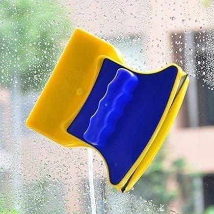Store 4 Hope Magnetic Window Cleaner Double-Side Glazed Two Sided Glass Cleaner Wiper with 2 Extra Cleaning Cotton, Household Cleaner, Squeegee Washing Equipment Cleaner
