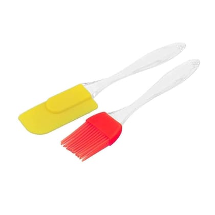 Store 4 Hope Silicone Spatula and Pastry Brush for Cake Mixer, Decorating, Cooking, Baking and Glazing(Multicolour, Standard Size)