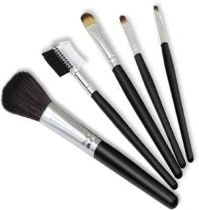 Store 4 Hope Makeup Brushes Set Pack of 5 Eyeshadow Blending cosmetics Brush Kit (Black)