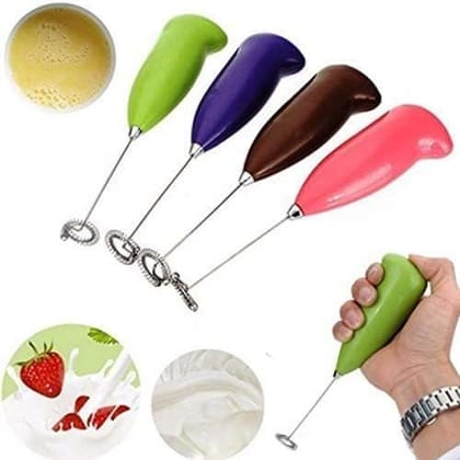 Multicolored Mini Coffee Milk Egg Beater Electric Foam Hand Blender Mixer Sleek Design Froth Whisker Latte Maker for Milk, Coffee, Beater, Juice, Caf? Latte, Cappuccino